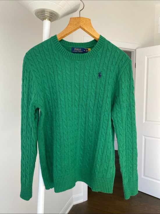 Polo Ralph Lauren Other - Polo by Ralph Lauren Men’s Emerald Green Cable-Knit Crewneck Sweater